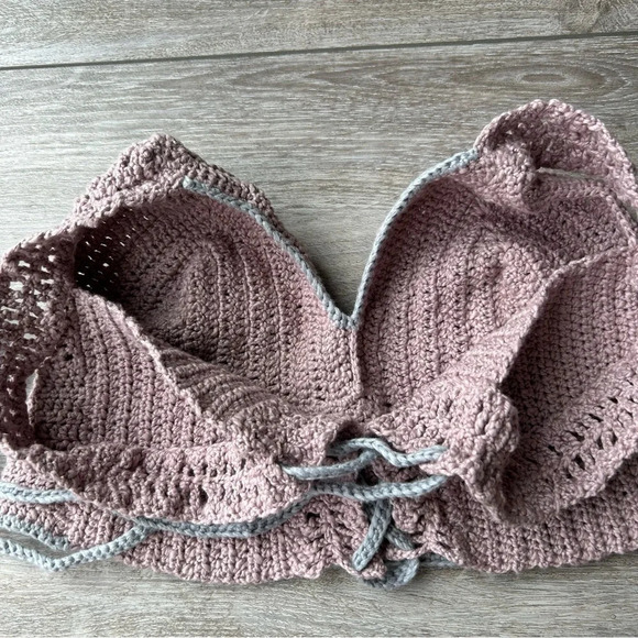 Handmade V Neck Crochet  Bralette Cami One Size - Picture 10 of 13
